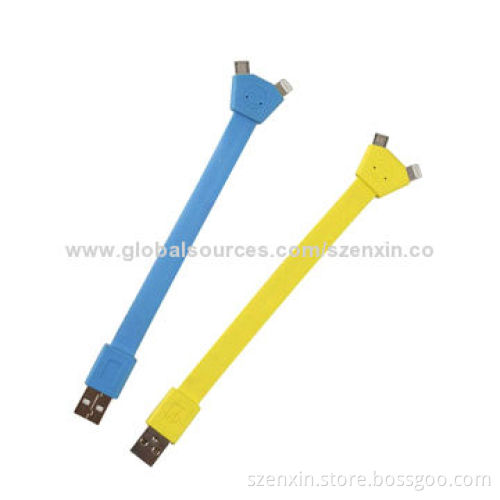 2-in-1 Cable (8-pin/Micro USB) for iPhone 5/Samsung S4